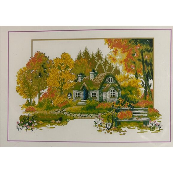 New Counted Cross Stitch Kits 4 Seasons-Spring, Summer, Fall, Winter w DMC Floss - Picture 3 of 13